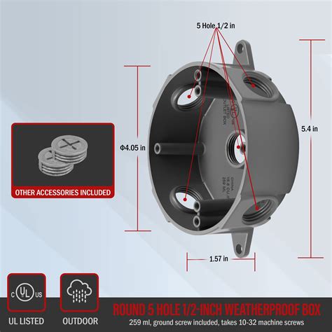 4-1 4 round electrical box|shallow round exterior electrical box.